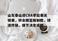 包含山东泰山迎CBA季后赛关键赛，转会期篮板制胜，球迷炸锅，细节决定成败的词条-英雄联盟赔率